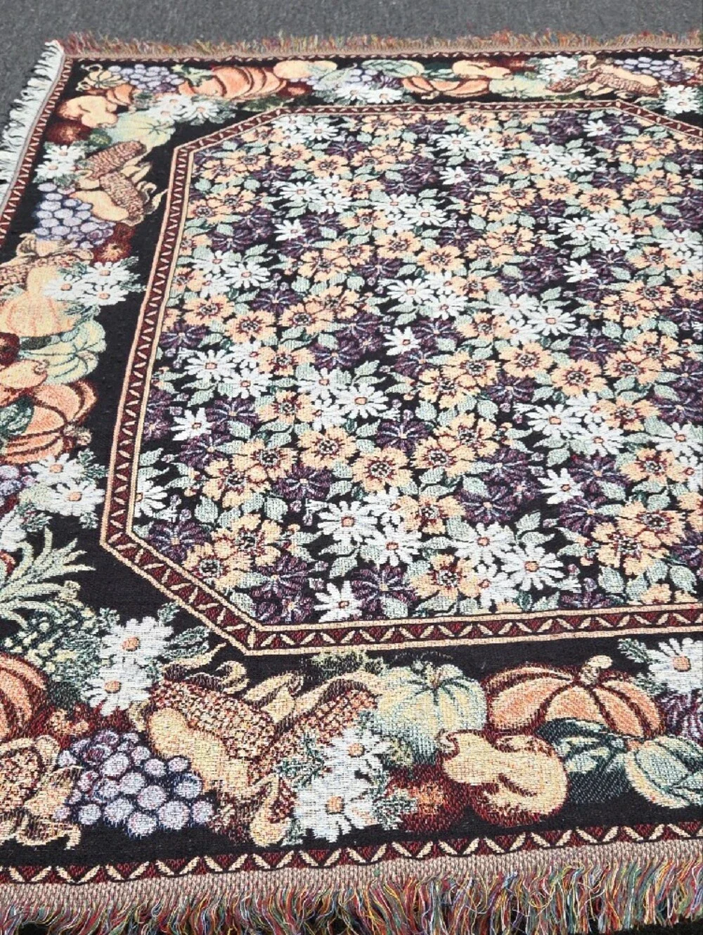 Floral Harvest Woven Throw / The Edith collection blanket/ throw 46